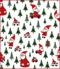 Merry Santa Claus Christmas Trees Rug