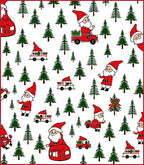 Merry Santa Claus Christmas Trees Rug