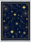 Golden Constellations Deep Night Rug