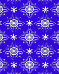 Classic Blue Starburst Medallion Rug