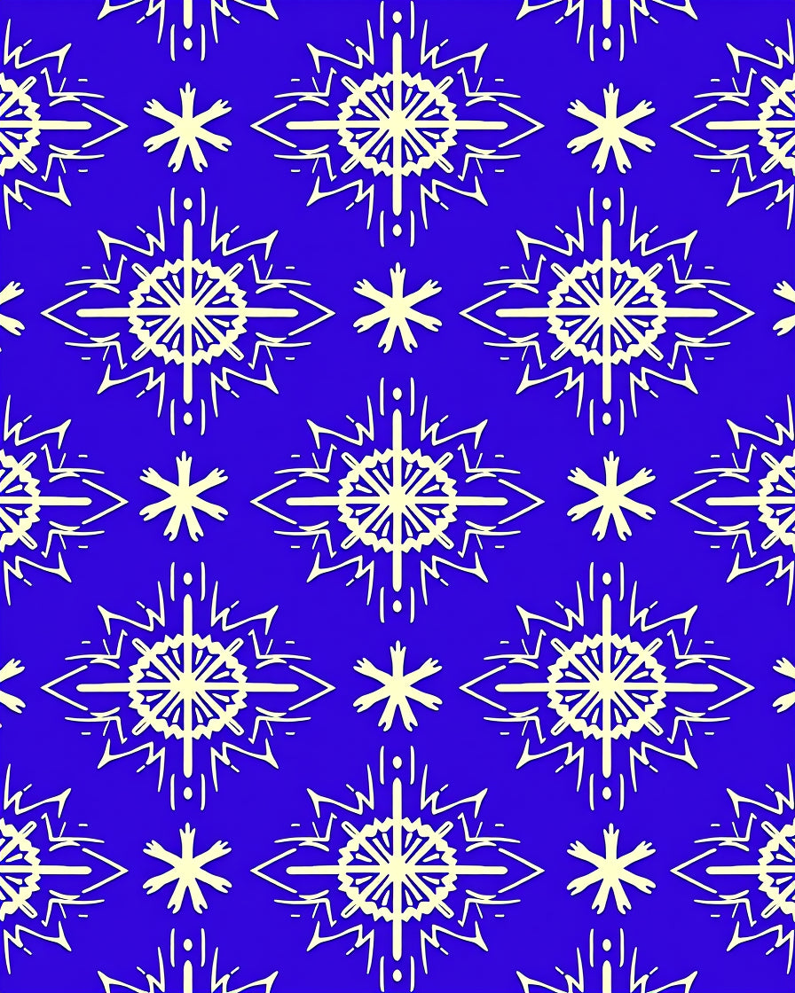 Classic Blue Starburst Medallion Rug