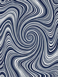 Navy Blue Swirl Line Abstract Rug