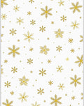 Golden Snowflake Scatter Winter Rug