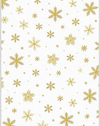 Golden Snowflake Scatter Winter Rug