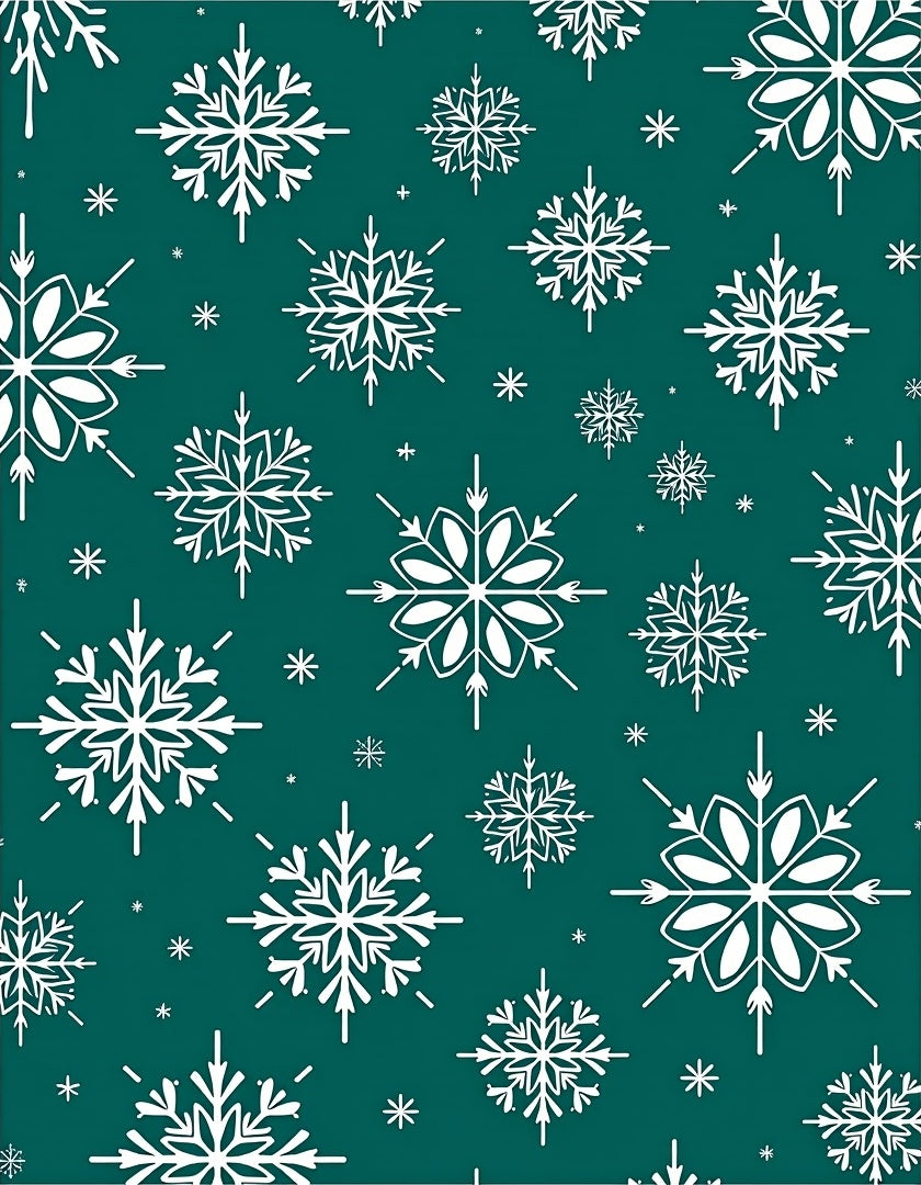 White Snowflake Teal Background Rug