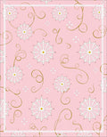 Pink Starburst Floral Swirl Rug