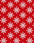 Crimson Snowflake Repeat Rug