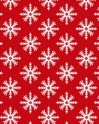Crimson Snowflake Repeat Rug