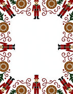 Red Soldier Nutcracker Festive Garland Rug