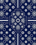 Navy White Starburst Bursting Dahlia Rug