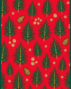 Red Pine Christmas Ornament Collection Rug