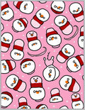 Pink Snowman Friends Holiday Rug