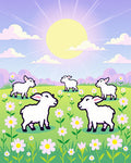 Spring Meadow Sheep Field Rug