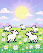 Spring Meadow Sheep Field Rug