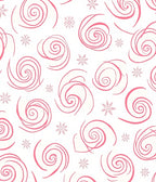 Salmon Pink Swirl Snowflake Medallion Rug