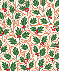 Whimsical Red Berry Leaf Garland Rug
