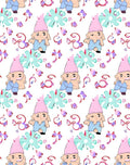 Whimsical Gnome Teal Flower Bloom Rug