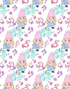 Whimsical Gnome Teal Flower Bloom Rug