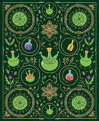 Enchanted Green Potion Alchemy Art Rug