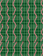 Green Tartan Candy Cane Drop Rug
