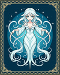 Ethereal White Celestial Maiden Rug
