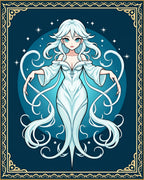 Ethereal White Celestial Maiden Rug