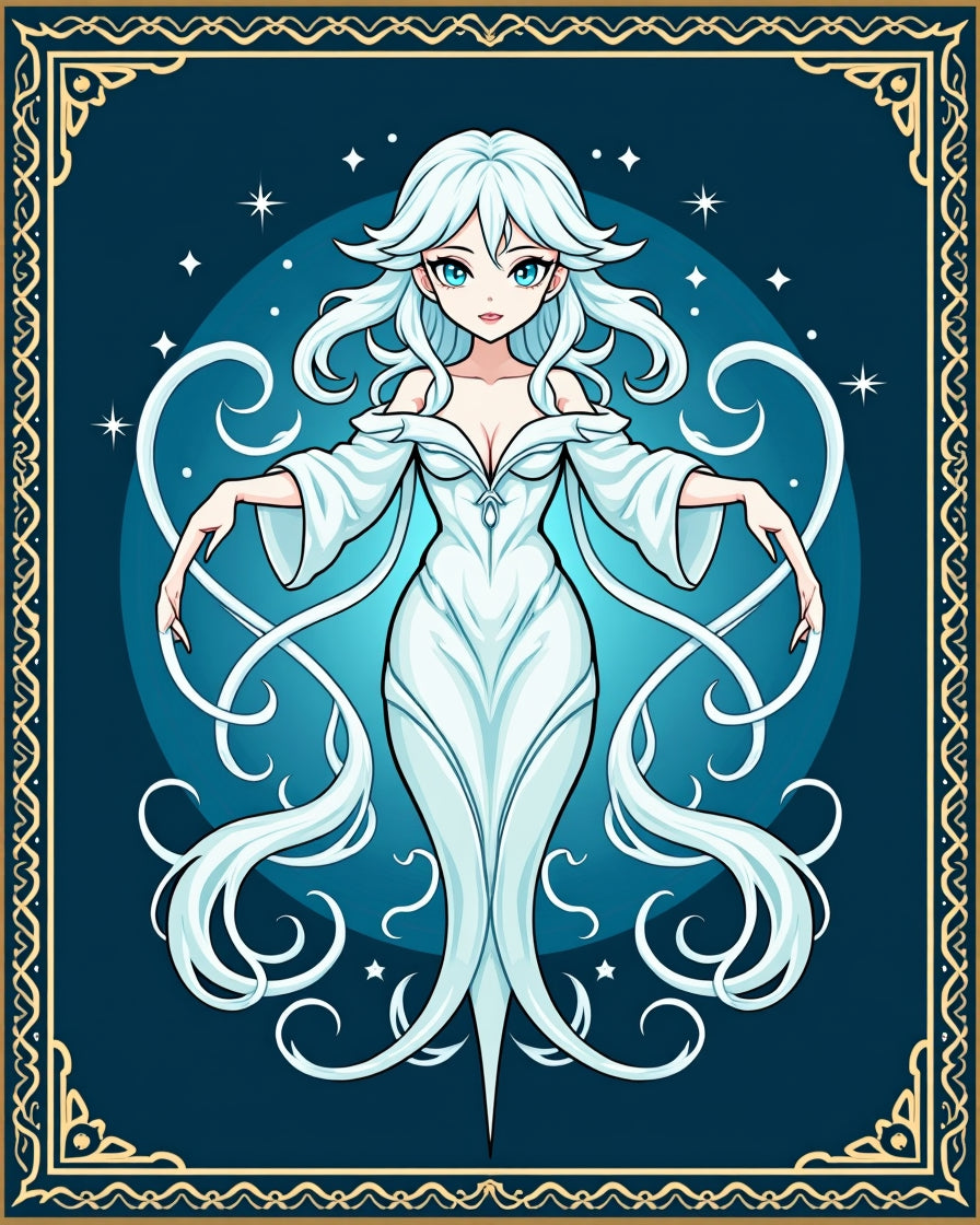 Ethereal White Celestial Maiden Rug