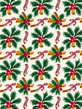 Festive Holly Berry Bells Cinnamon Ribbon Rug