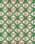 Green Red Diamond Geometric Accordion Rug