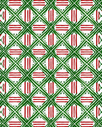 Green Red Diamond Geometric Accordion Rug