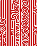 Bold Red Swirl Stripe Rug