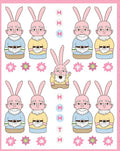 Whimsical Bunny Gnome Character Collection Rug