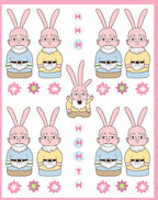 Whimsical Bunny Gnome Character Collection Rug