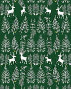 Forest Deer And Evergreen Boughs Rug