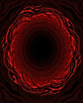 Crimson Abstract Vortex Rug