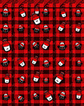 Red Plaid Buffalo Check Characters Rug