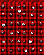 Red Plaid Buffalo Check Characters Rug