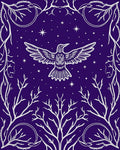 Midnight Raven Celestial Branches Rug