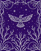 Midnight Raven Celestial Branches Rug