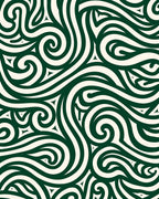 Dark Green Swirling Celtic Knot Rug
