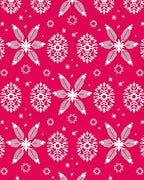 Winter Bloom Starflake Arrangement Rug