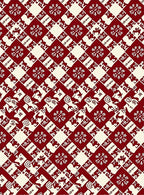 Crimson Diamond Folk Art Deer Rug