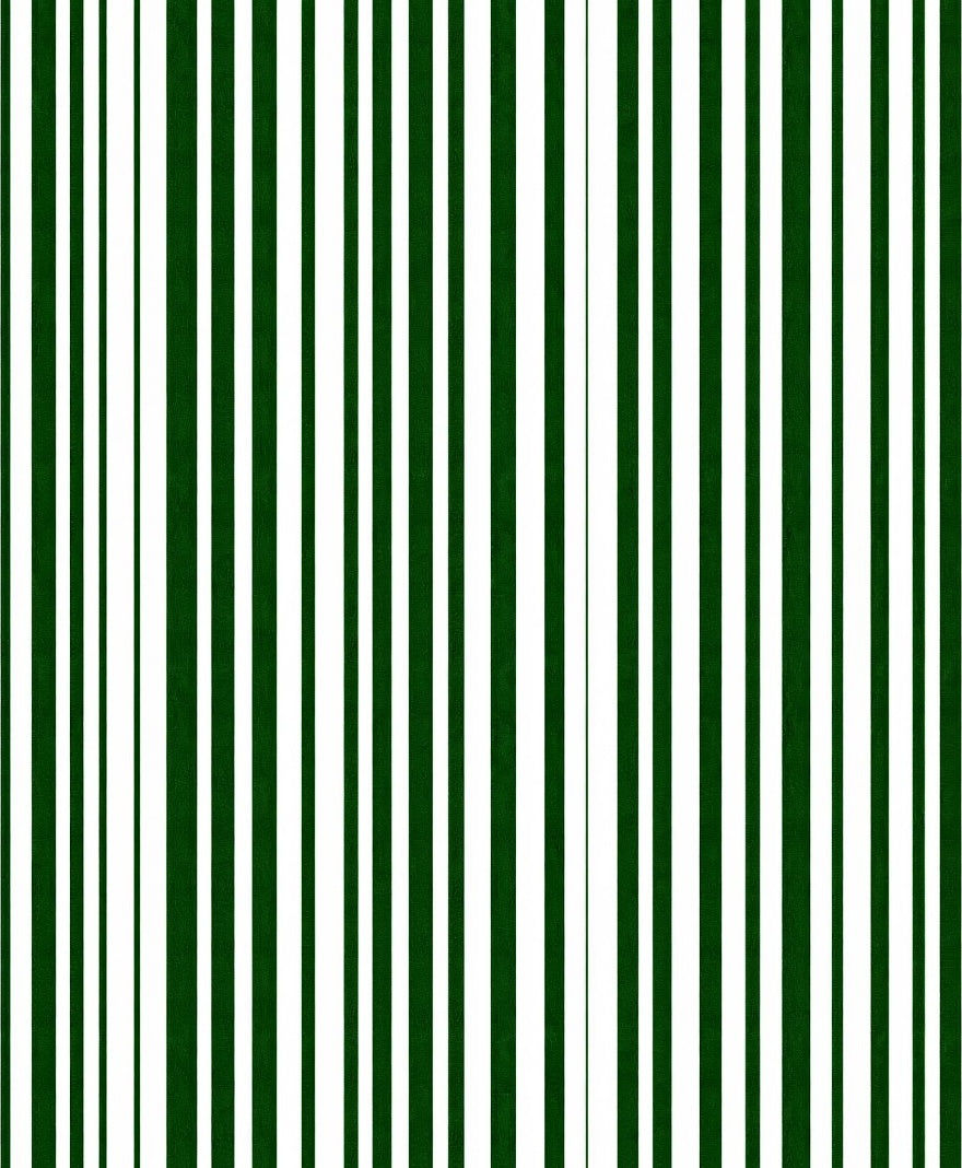 Forest Green White Vertical Stripes Rug