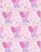 Soft Pink Lavender Heart Swirls Rug