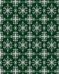 Emerald Green Snowflake Lattice Rug