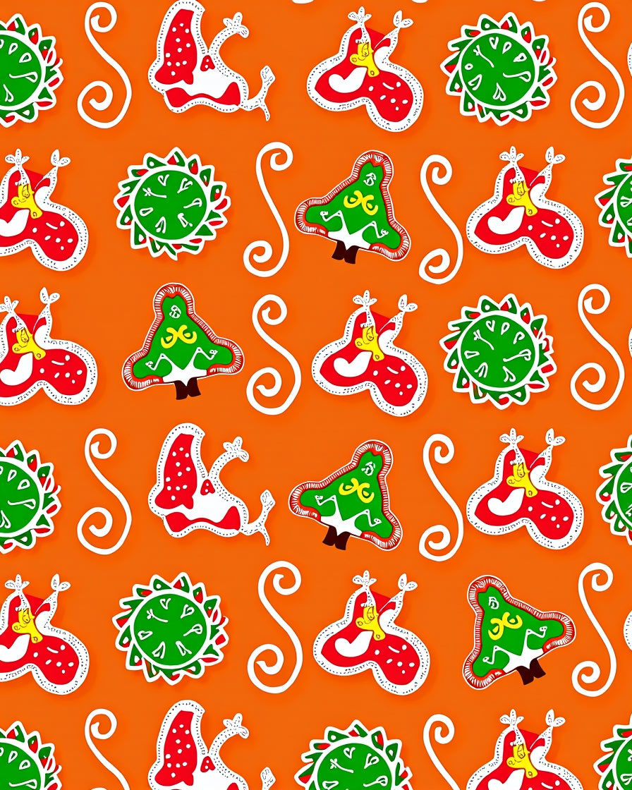 Happy Holiday Christmas Cookie Medley Rug
