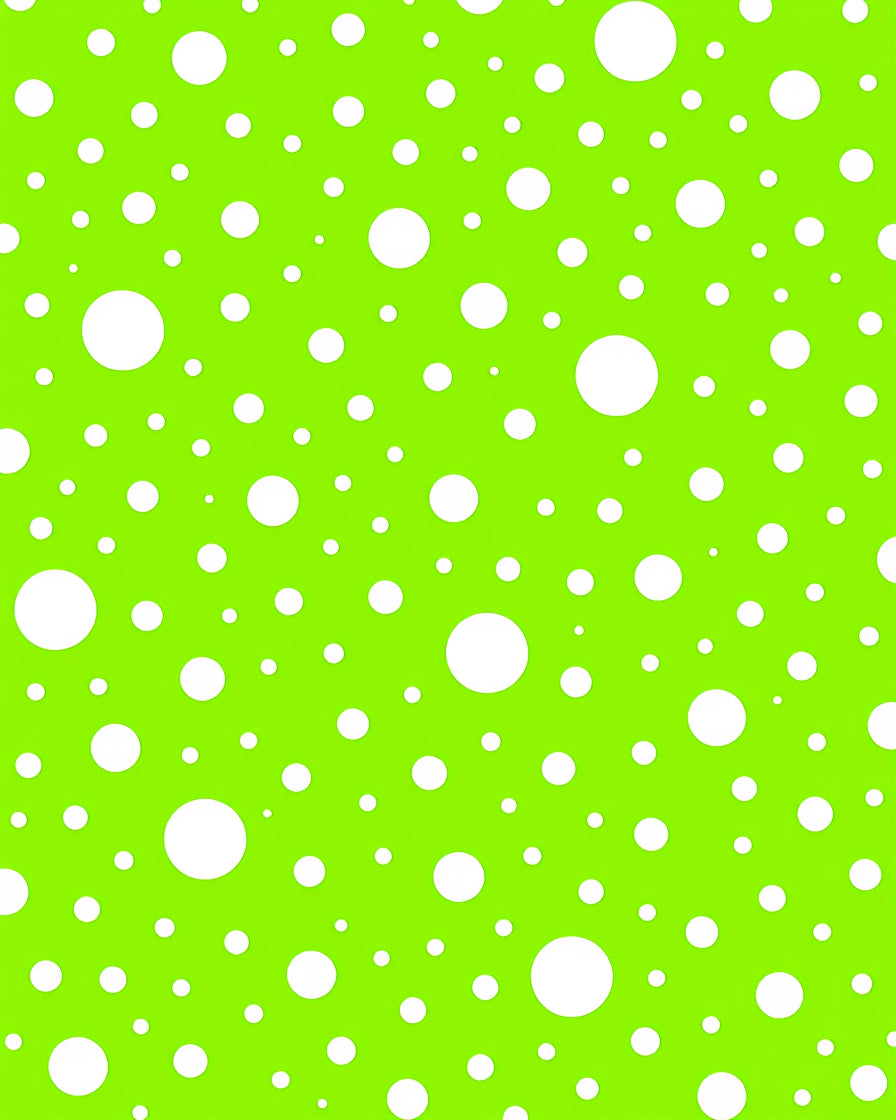 Bright Green White Polka Dot Surface Rug
