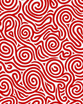 Crimson Swirl Abstract Line Rug