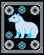 Arctic Bear Snowflake Collection Rug