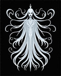 Ethereal White Spirit Flowing Hair Rug